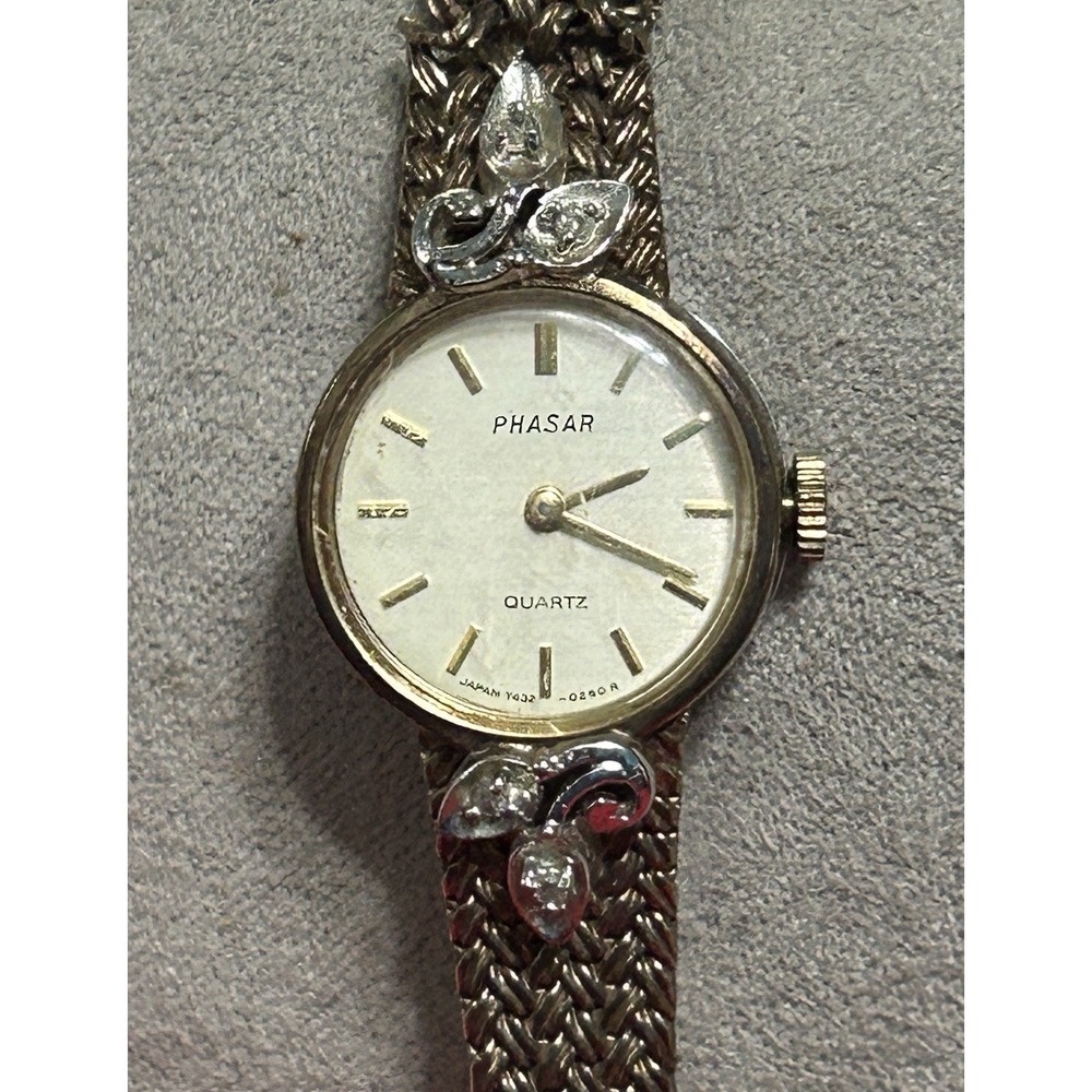 Vintage Phasar Gold Tone Women's Quartz Watch Japan Movt New Battery